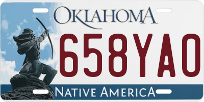 OK license plate 658YAO