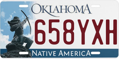 OK license plate 658YXH