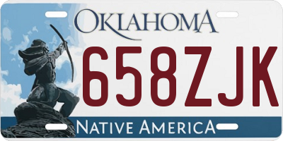 OK license plate 658ZJK