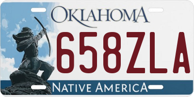 OK license plate 658ZLA