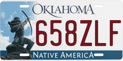 OK license plate 658ZLF