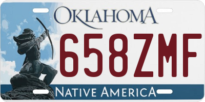 OK license plate 658ZMF