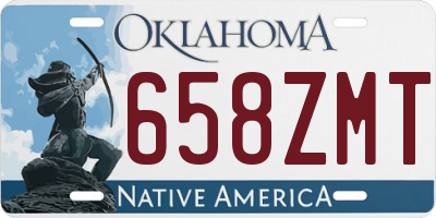 OK license plate 658ZMT