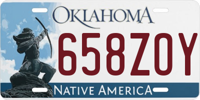 OK license plate 658ZOY