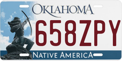 OK license plate 658ZPY