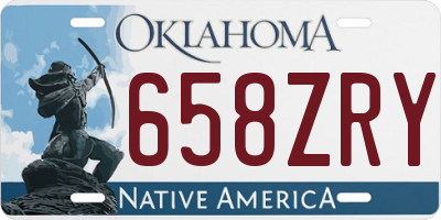 OK license plate 658ZRY