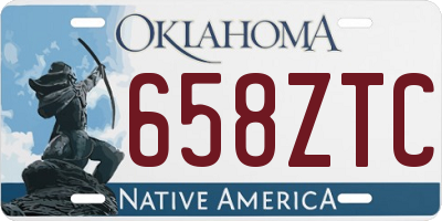 OK license plate 658ZTC