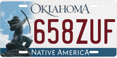 OK license plate 658ZUF