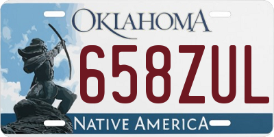OK license plate 658ZUL