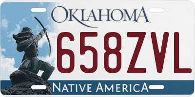 OK license plate 658ZVL