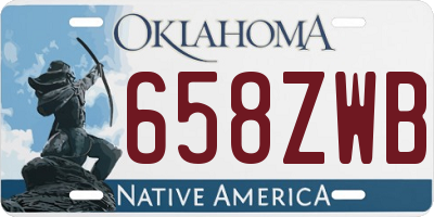 OK license plate 658ZWB