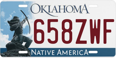 OK license plate 658ZWF