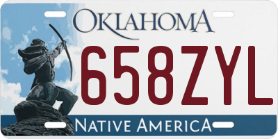 OK license plate 658ZYL