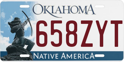 OK license plate 658ZYT