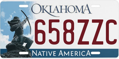 OK license plate 658ZZC