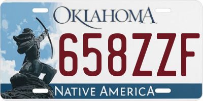 OK license plate 658ZZF
