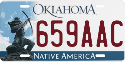 OK license plate 659AAC