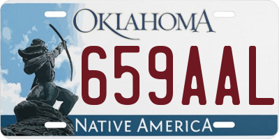 OK license plate 659AAL