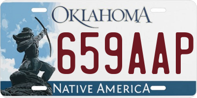 OK license plate 659AAP