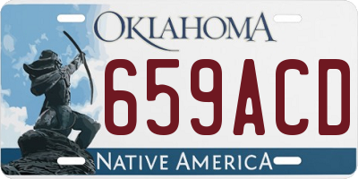 OK license plate 659ACD