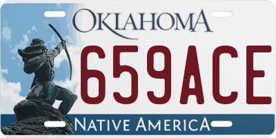 OK license plate 659ACE