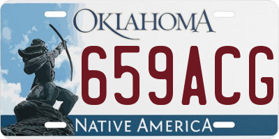 OK license plate 659ACG