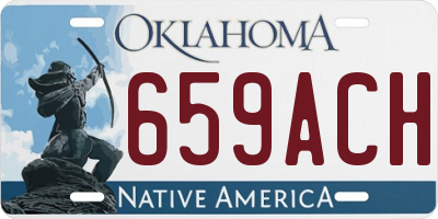OK license plate 659ACH
