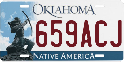 OK license plate 659ACJ