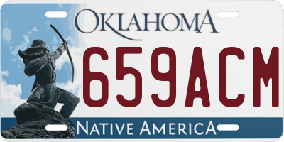 OK license plate 659ACM