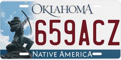 OK license plate 659ACZ
