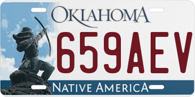 OK license plate 659AEV