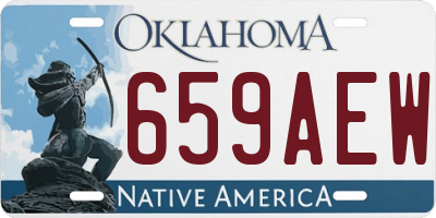 OK license plate 659AEW