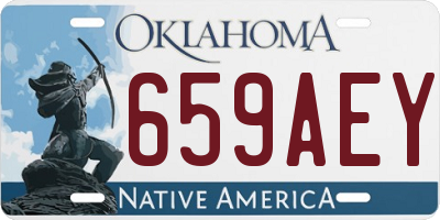 OK license plate 659AEY