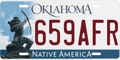 OK license plate 659AFR