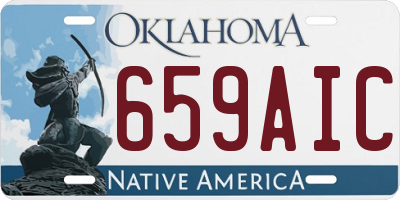 OK license plate 659AIC