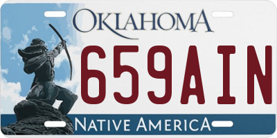 OK license plate 659AIN