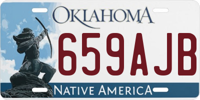 OK license plate 659AJB