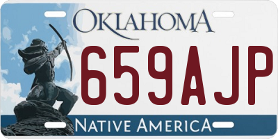 OK license plate 659AJP