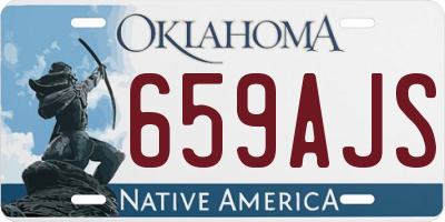 OK license plate 659AJS