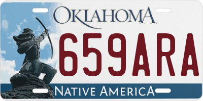 OK license plate 659ARA
