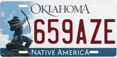OK license plate 659AZE
