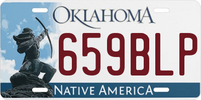 OK license plate 659BLP