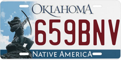 OK license plate 659BNV