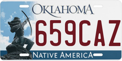 OK license plate 659CAZ