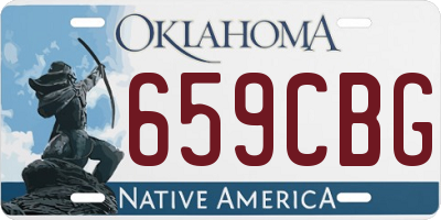 OK license plate 659CBG