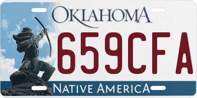 OK license plate 659CFA