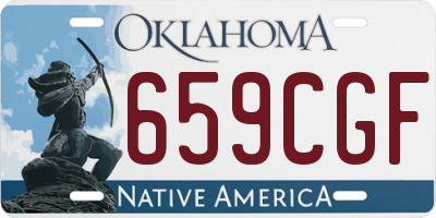 OK license plate 659CGF