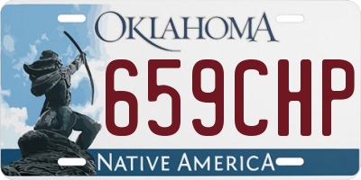 OK license plate 659CHP