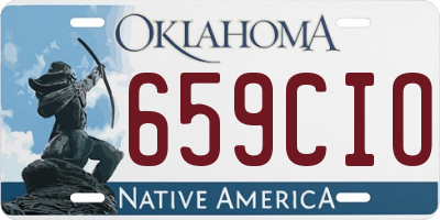 OK license plate 659CIO