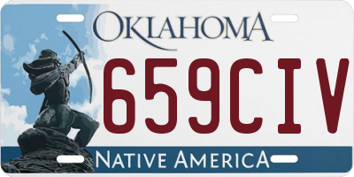 OK license plate 659CIV